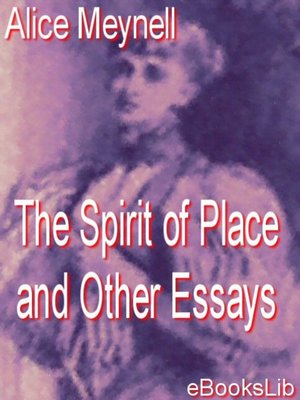 cover image of Spirit of Place and Other Essays